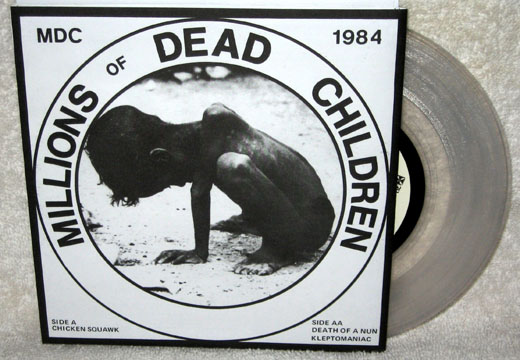 MDC "Millions Of Dead Children" 7" (Beer City) Clear Vinyl